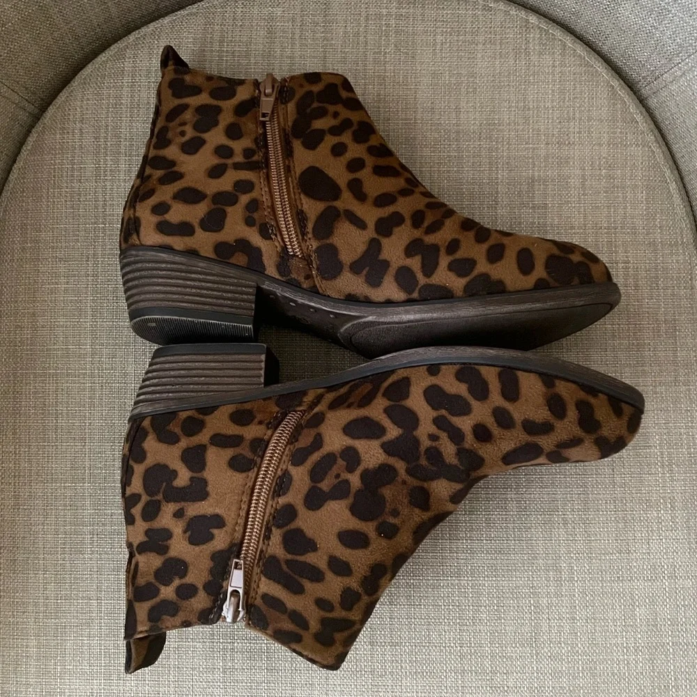 Mata Leopard Print Ankle Boot